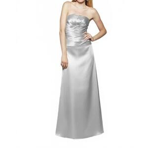 NEW MILANO FORMALS women's timeless grace gown dress in silver